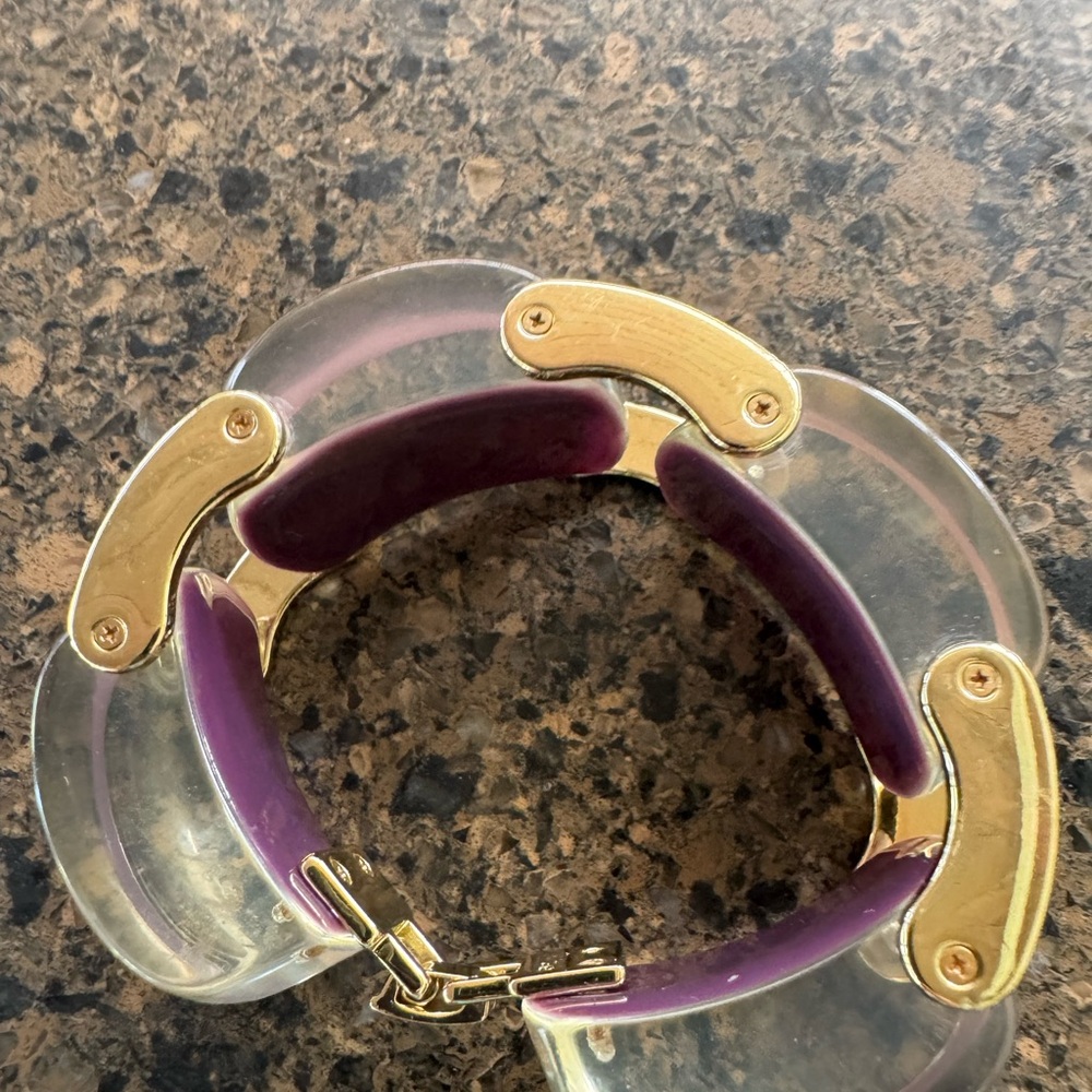 Elegant Purple and Gold Women's Bracelet